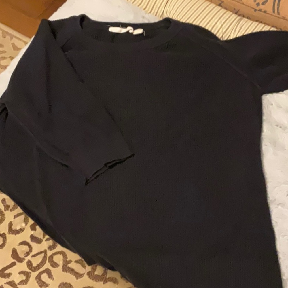 Navy waffle knit Wilt sweater